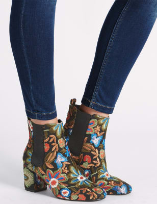 Patterned on sale ankle boots