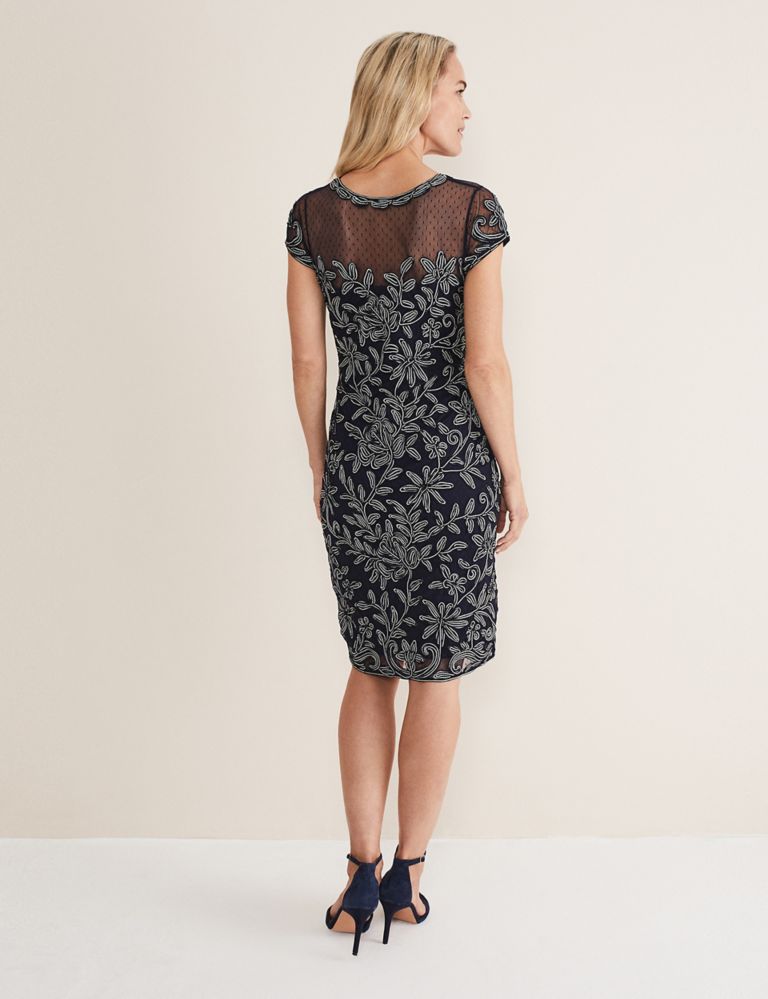 Embroidered Floral Knee Length Column Dress | Phase Eight | M&S