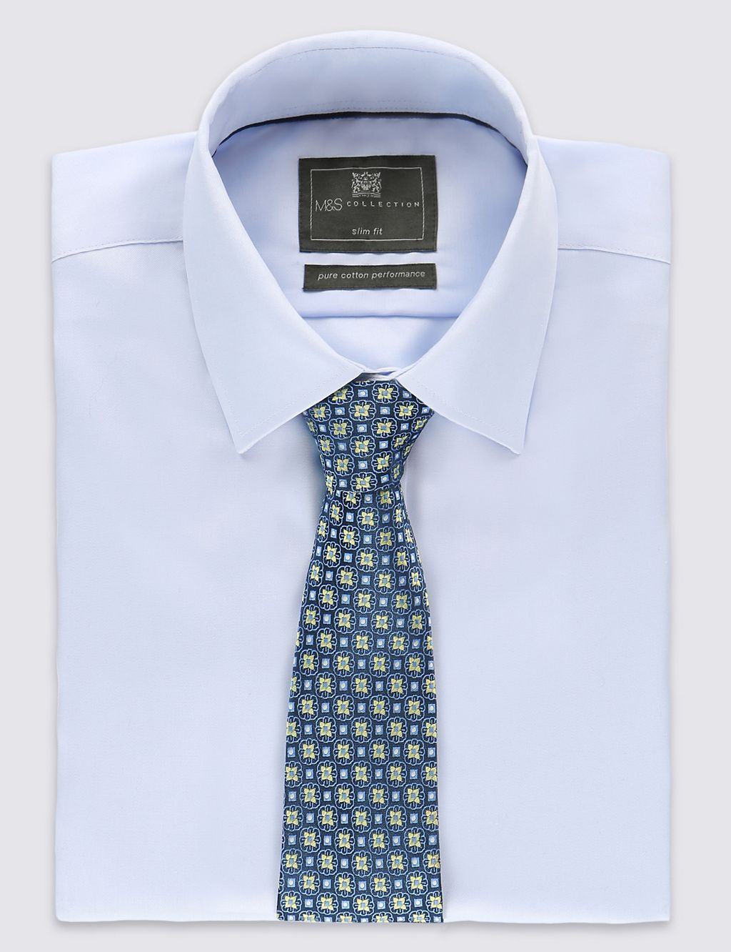 Embroidered Geometric Print Floral Tie 3 of 3
