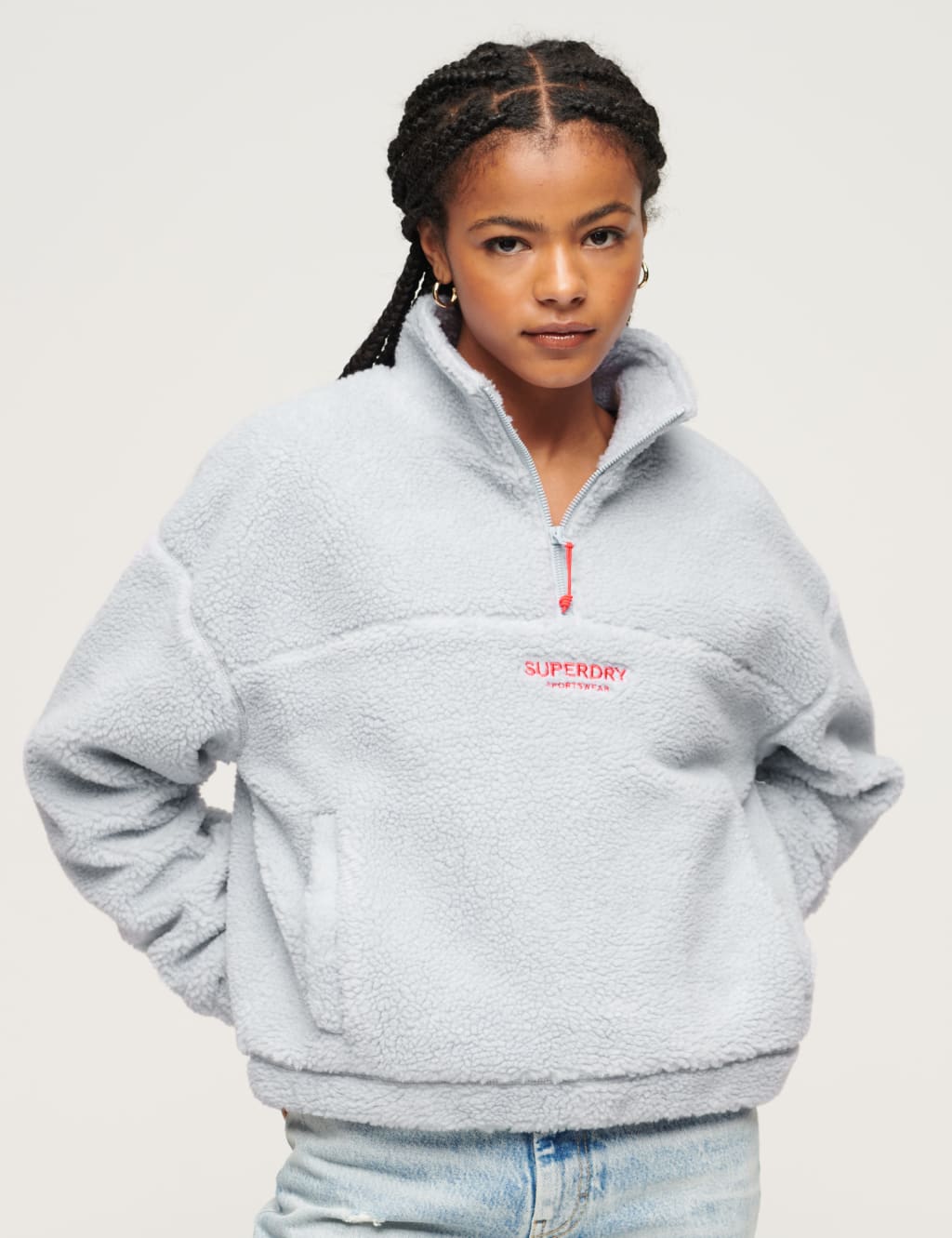 Embroidered Half Zip Sweatshirt 3 of 3