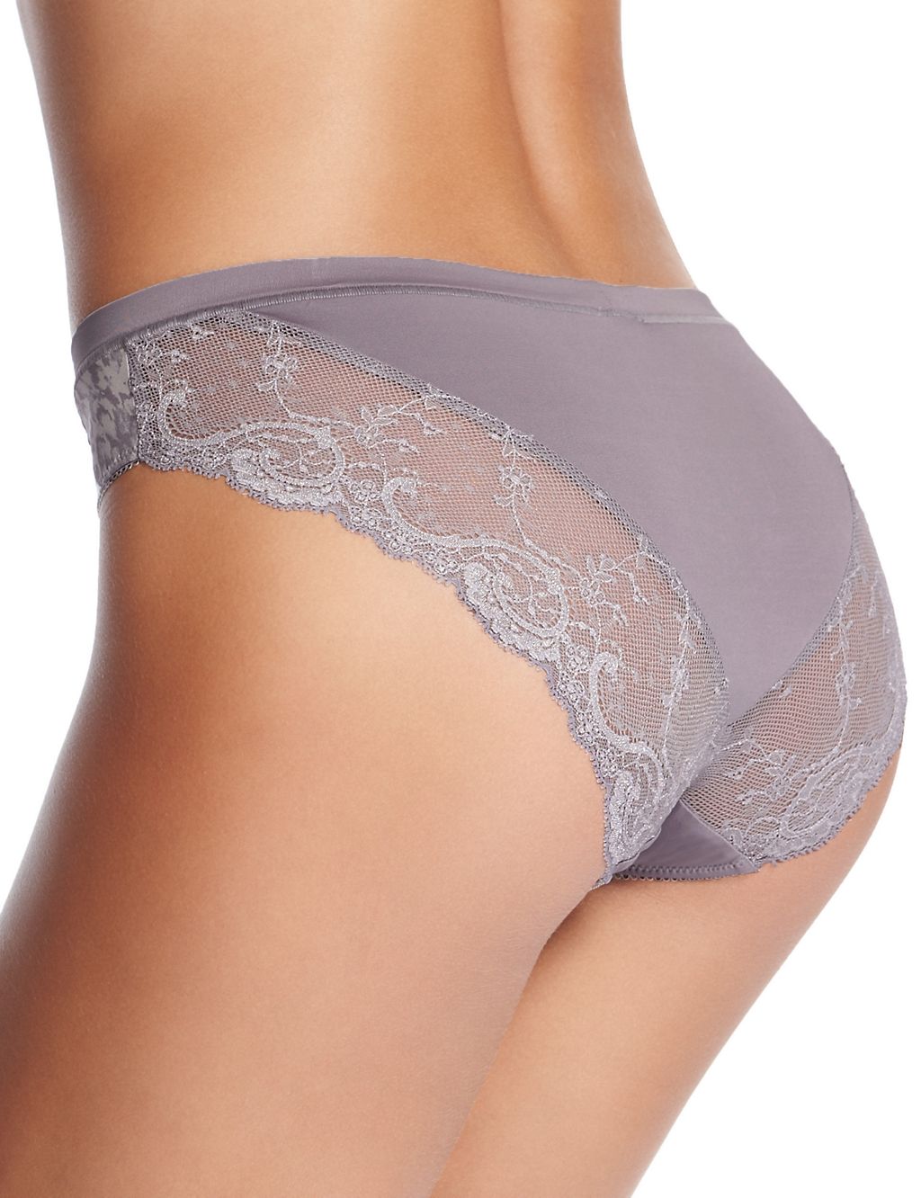 Embroidered High Leg Knickers with Cool Comfort™ Technology 2 of 3
