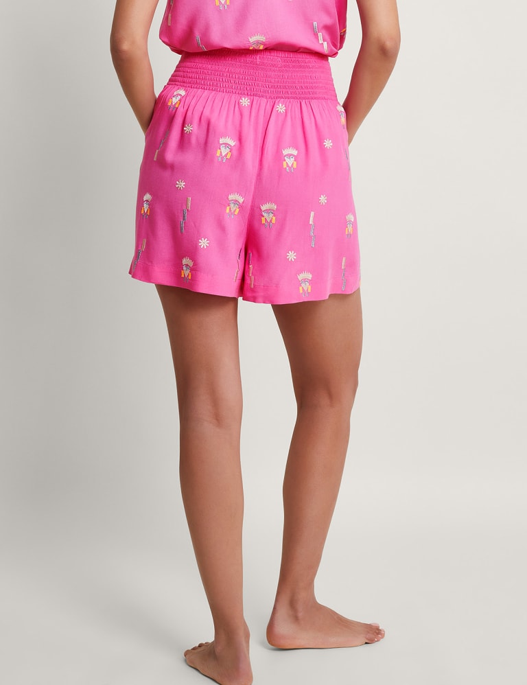 Embroidered High Waisted Shorts