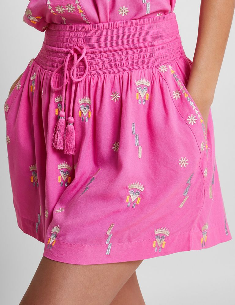 Embroidered High Waisted Shorts 5 of 5