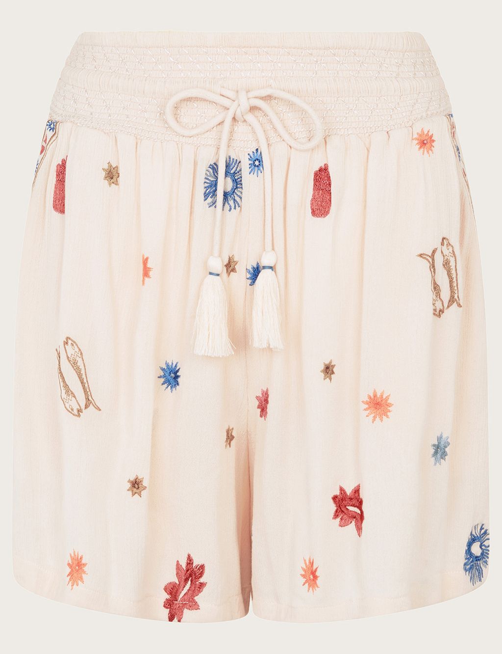 Embroidered High Waisted Shorts 1 of 5