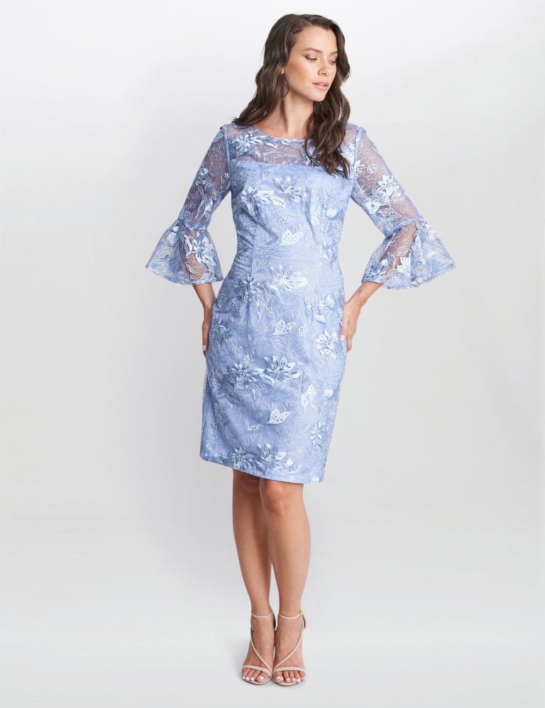 Embroidered lace shift hotsell dress