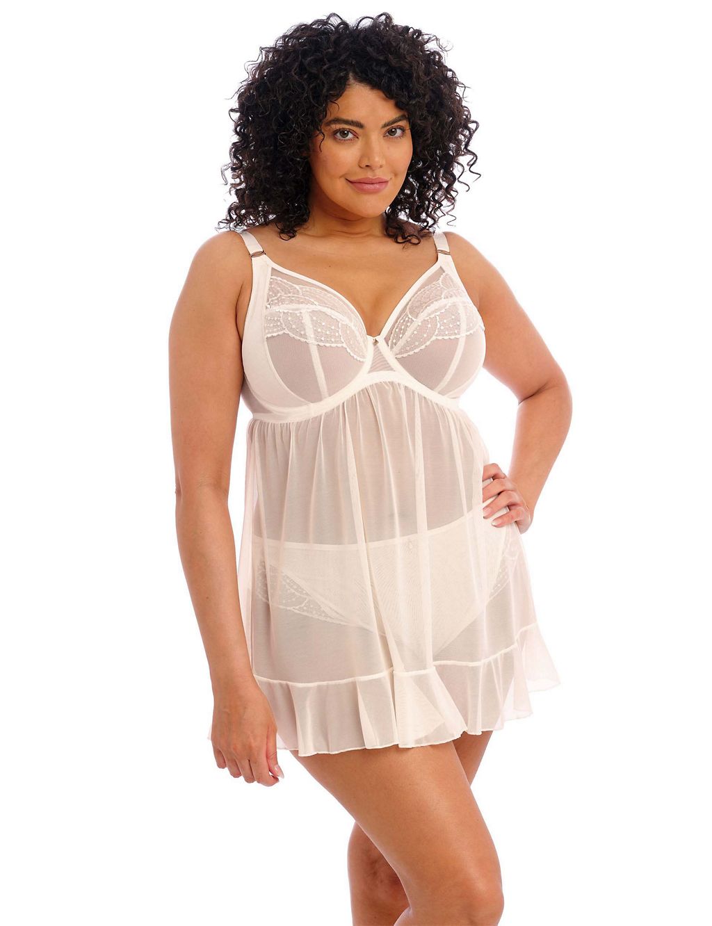 Embroidered Lace Strappy Chemise 3 of 5