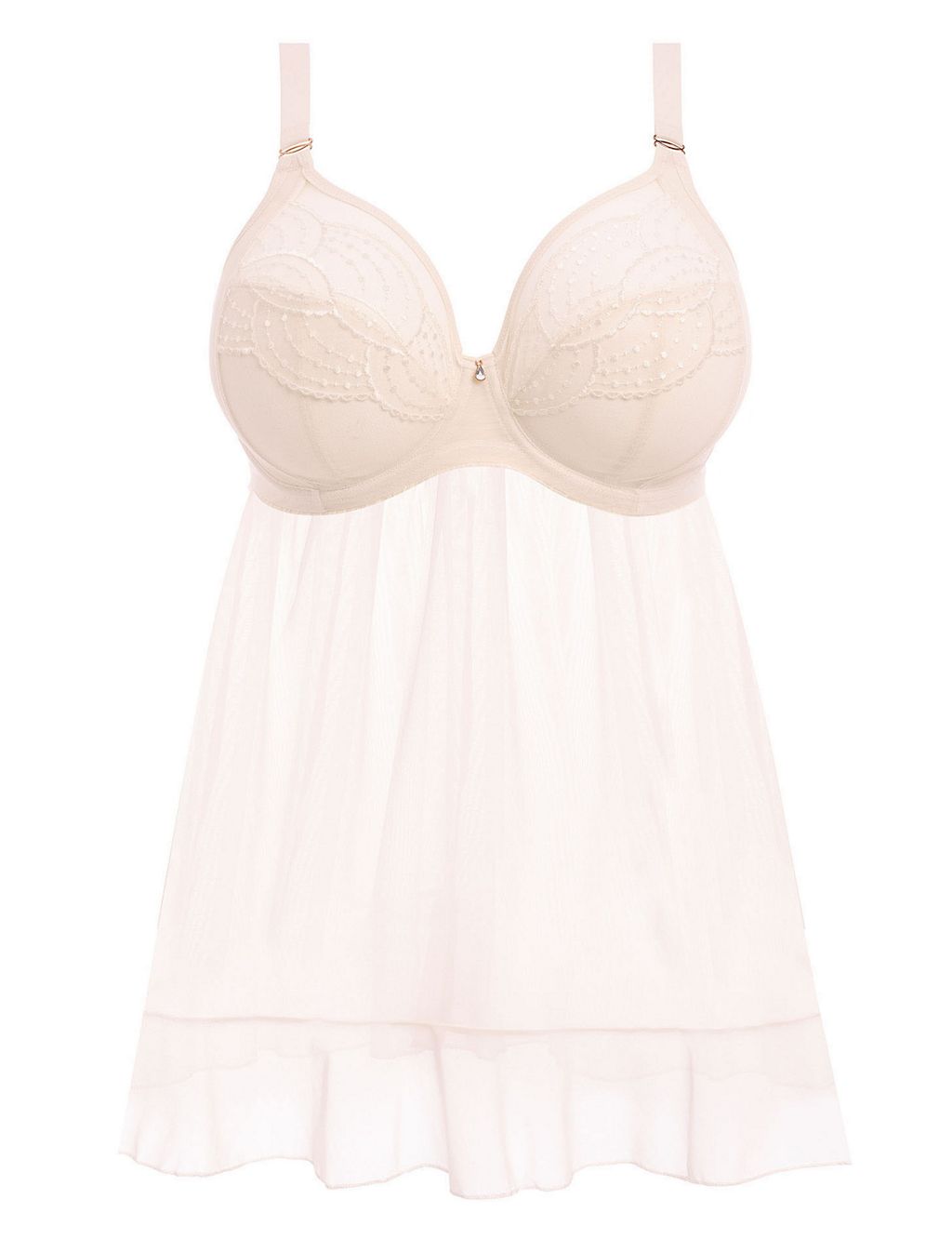 Embroidered Lace Strappy Chemise 1 of 5