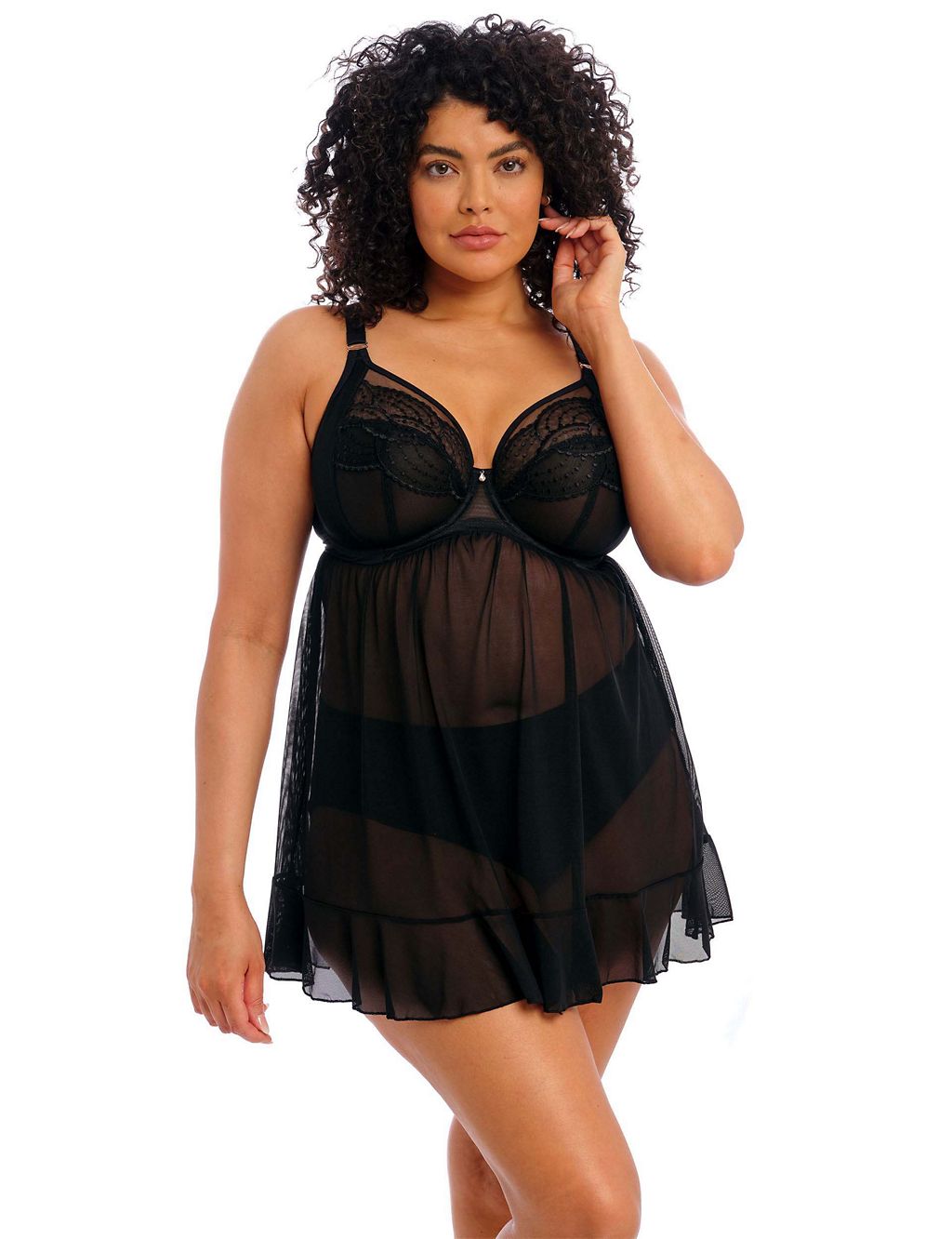 Embroidered Lace Strappy Chemise 3 of 4