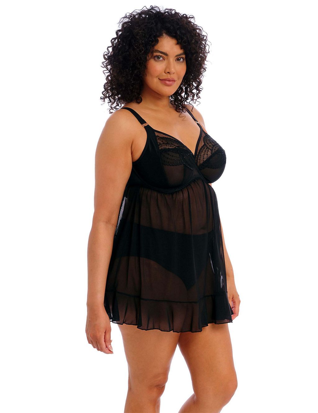 Embroidered Lace Strappy Chemise 2 of 4