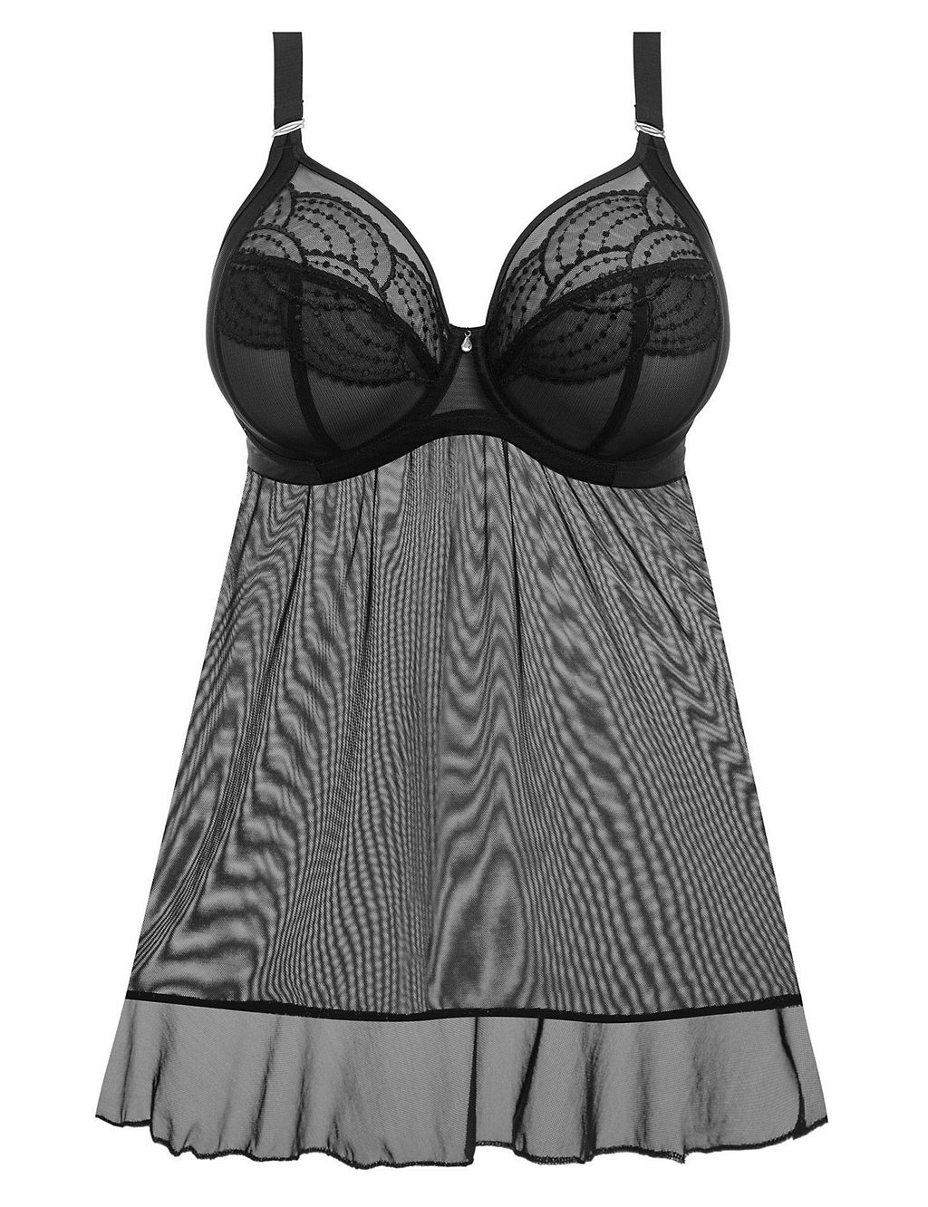 Embroidered Lace Strappy Chemise 1 of 4