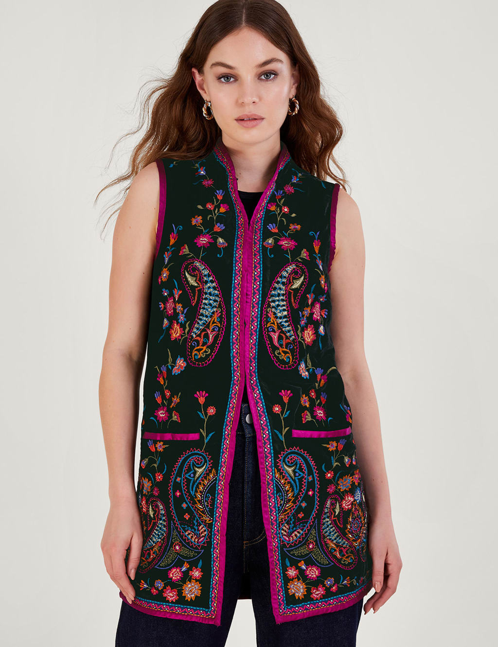 Ladies embroidered waistcoats outlet