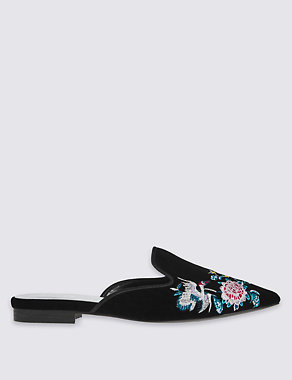Embroidered Mule Shoes with Insolia Flex® Image 2 of 6