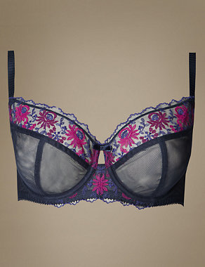 Embroidered Non-Padded Balcony Bra DD-GG Image 2 of 4