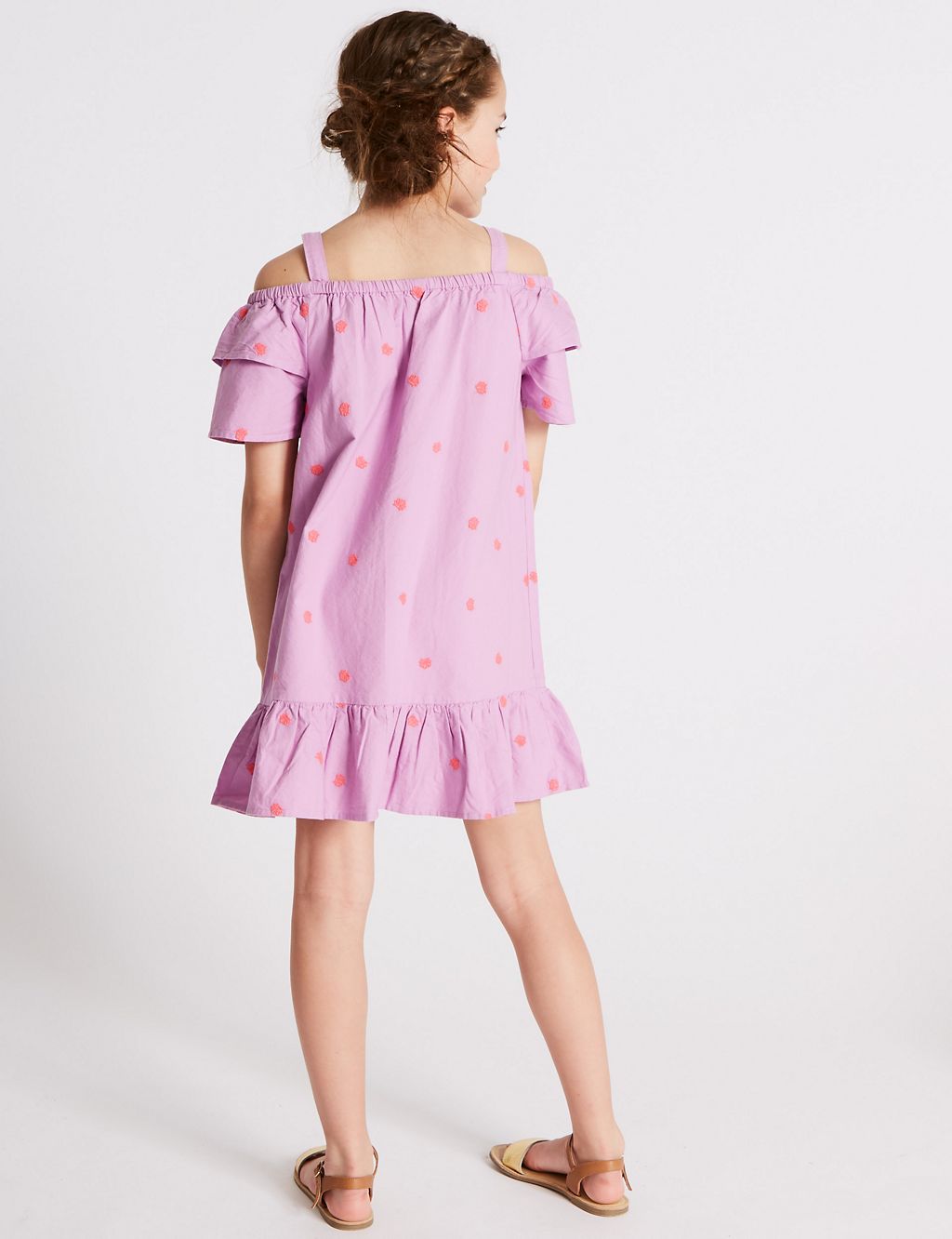 Embroidered Pure Cotton Dress (3-16 Years) 2 of 4
