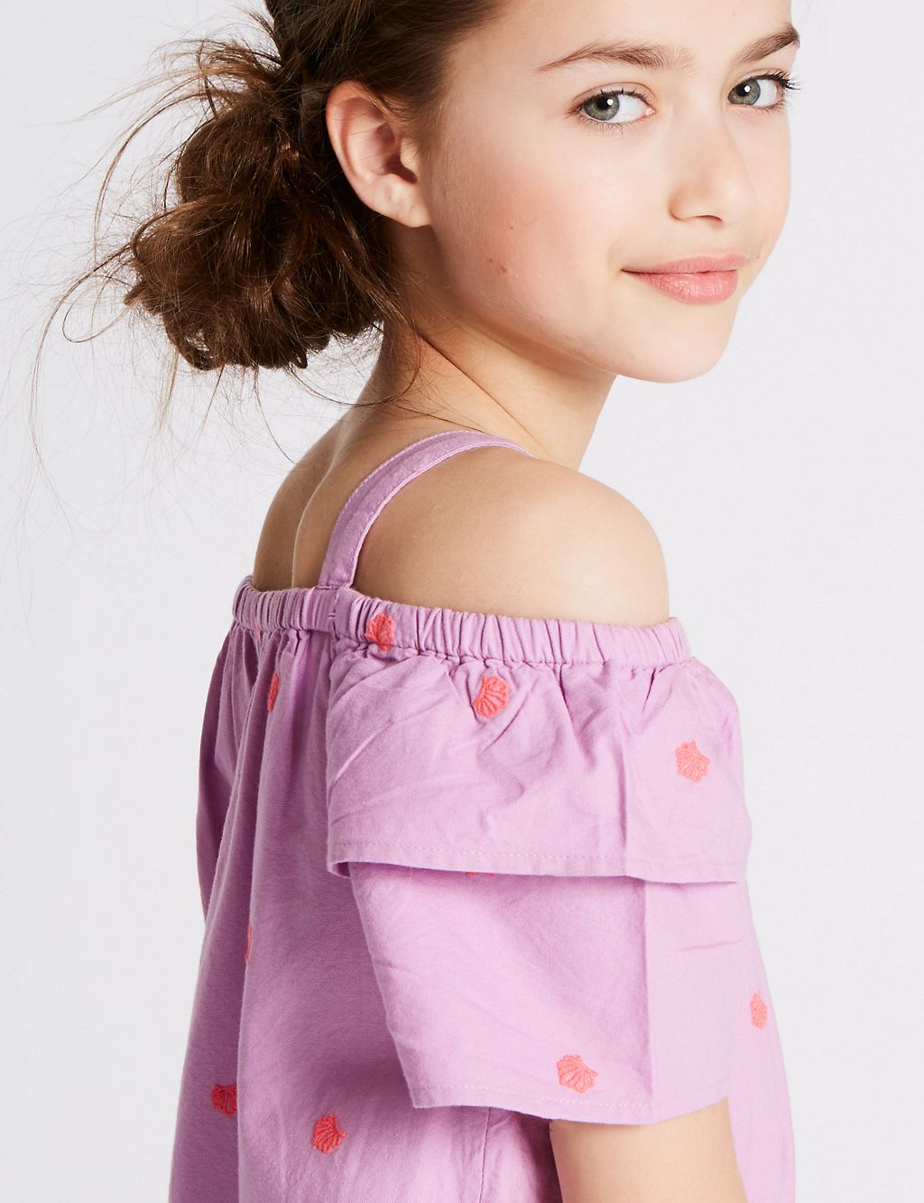 Embroidered Pure Cotton Dress (3-16 Years) 4 of 4