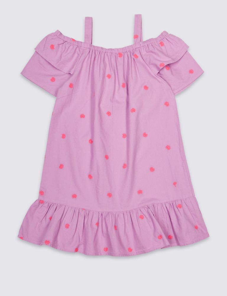 Embroidered Pure Cotton Dress (3-16 Years) 2 of 4