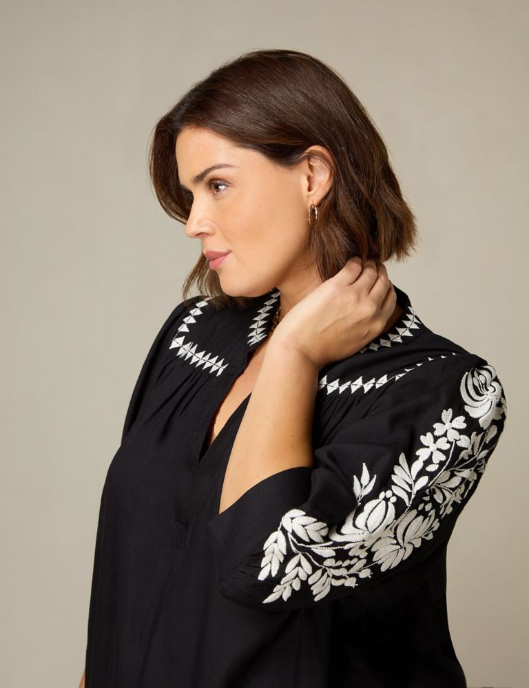 Embroidered Relaxed Blouse 5 of 7