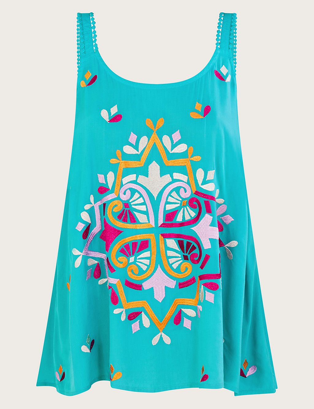 Embroidered Relaxed Cami Top 1 of 5