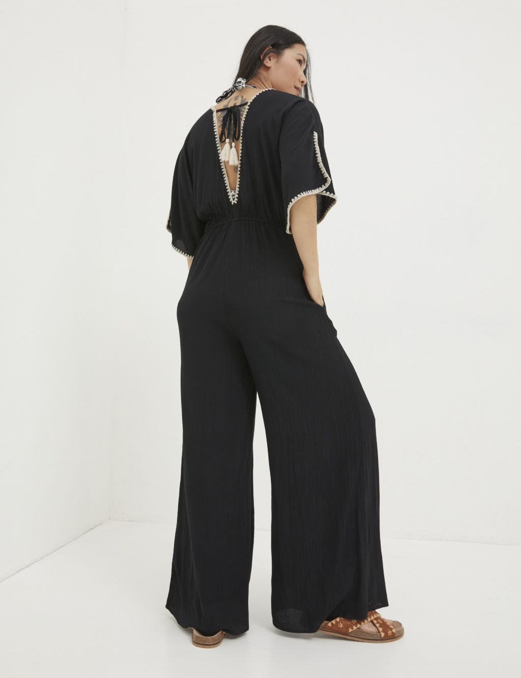 Embroidered Short Sleeve Jumpsuit 2 of 5