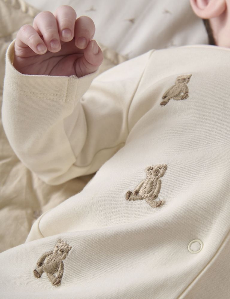 Embroidered Teddy Bear Romper (6½lbs-12 Mths) 3 of 4