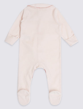 Embroidered Velour Sleepsuit Image 2 of 5