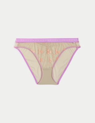 Emilia Embroidered High Leg Knickers Image 2 of 7