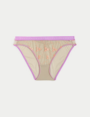 Emilia Embroidered High Leg Knickers Image 2 of 7