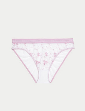 Emilia Embroidered High Leg Knickers Image 2 of 6
