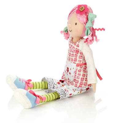 Emily button store rag doll