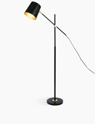 Emmett Black Floor Lamp Adjustable Arm M S
