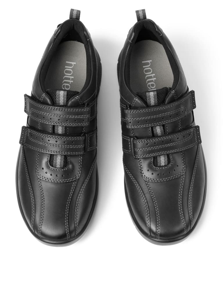 Energise Leather Riptape Shoes Hotter M S