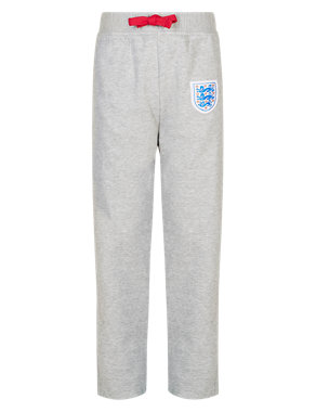 England FA Cotton Rich 3 Lions Joggers (5-14 Years) Image 2 of 4