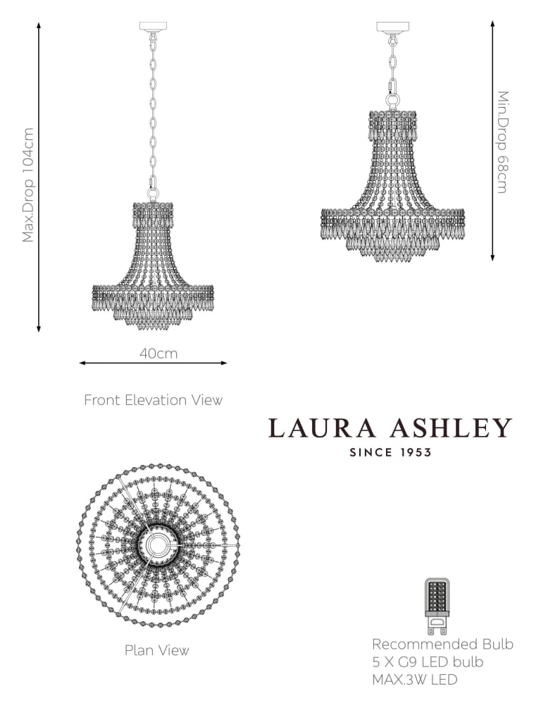Laura ashley store enid chandelier