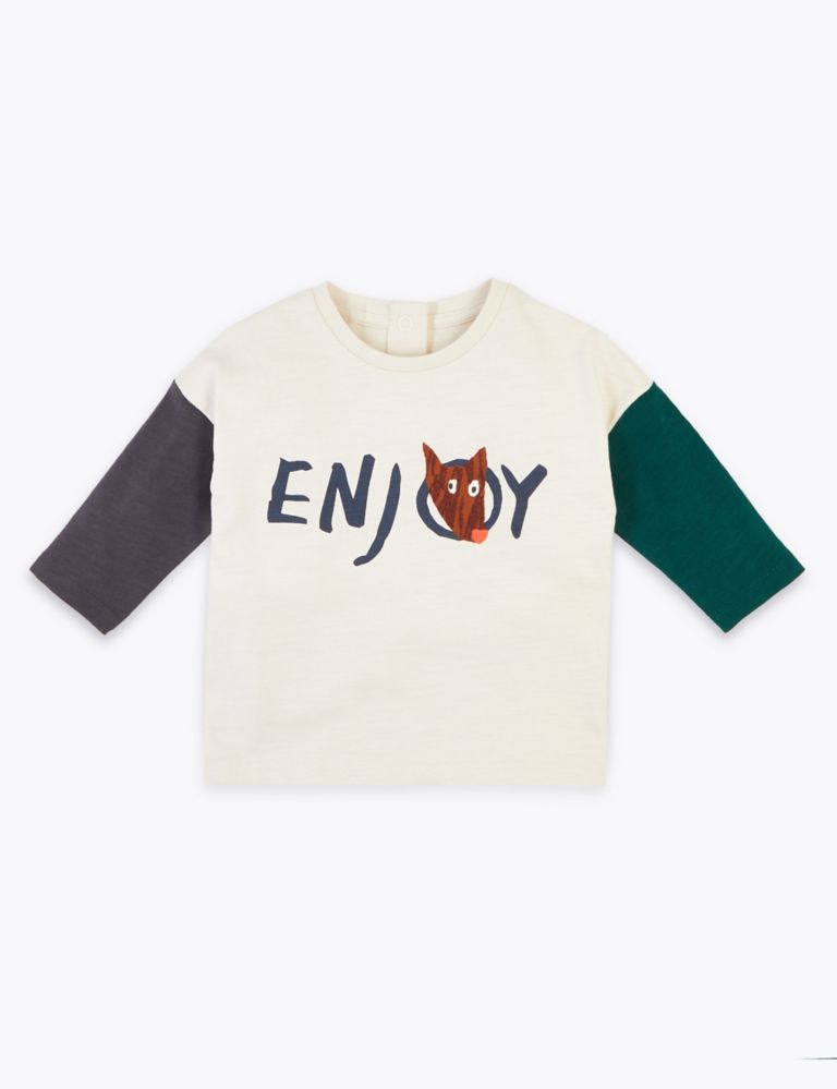 Enjoy Slogan Top & Bottom Outfit (0-3 Yrs) 3 of 4