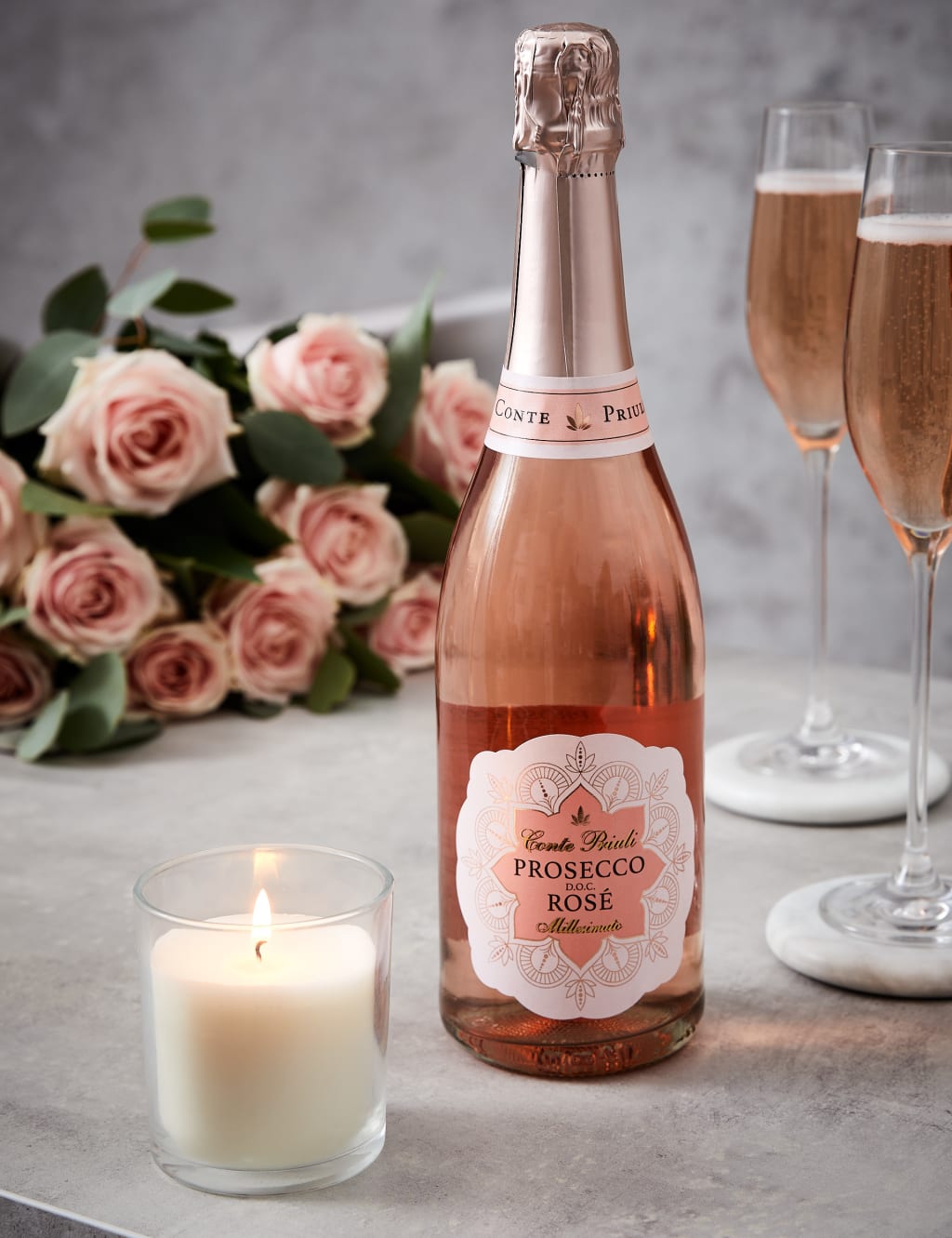 Especially For You Bouquet, Prosecco & Candle Gift M&S