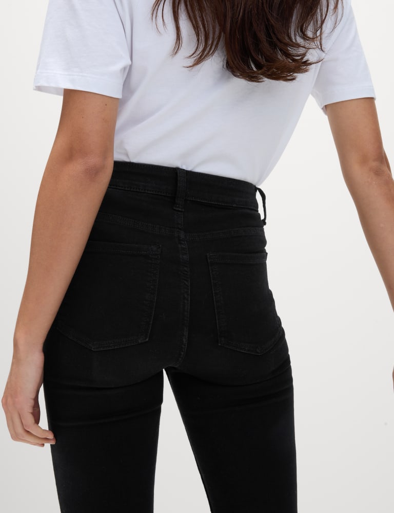 Club L London high waist bootcut pants in black