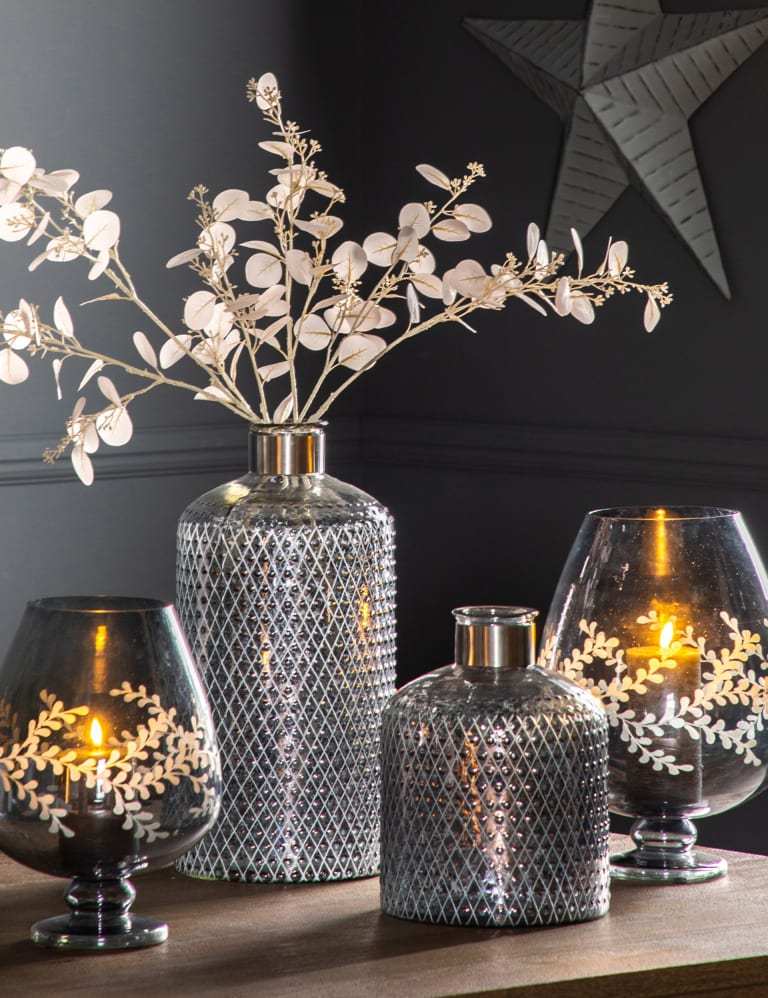 Eva Etched Hurricane Vase Gallery Home M S
