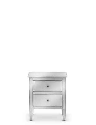 Evelyn Bedside Table Silver