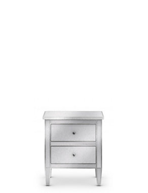 Evelyn Bedside Table Silver Image 2 of 8