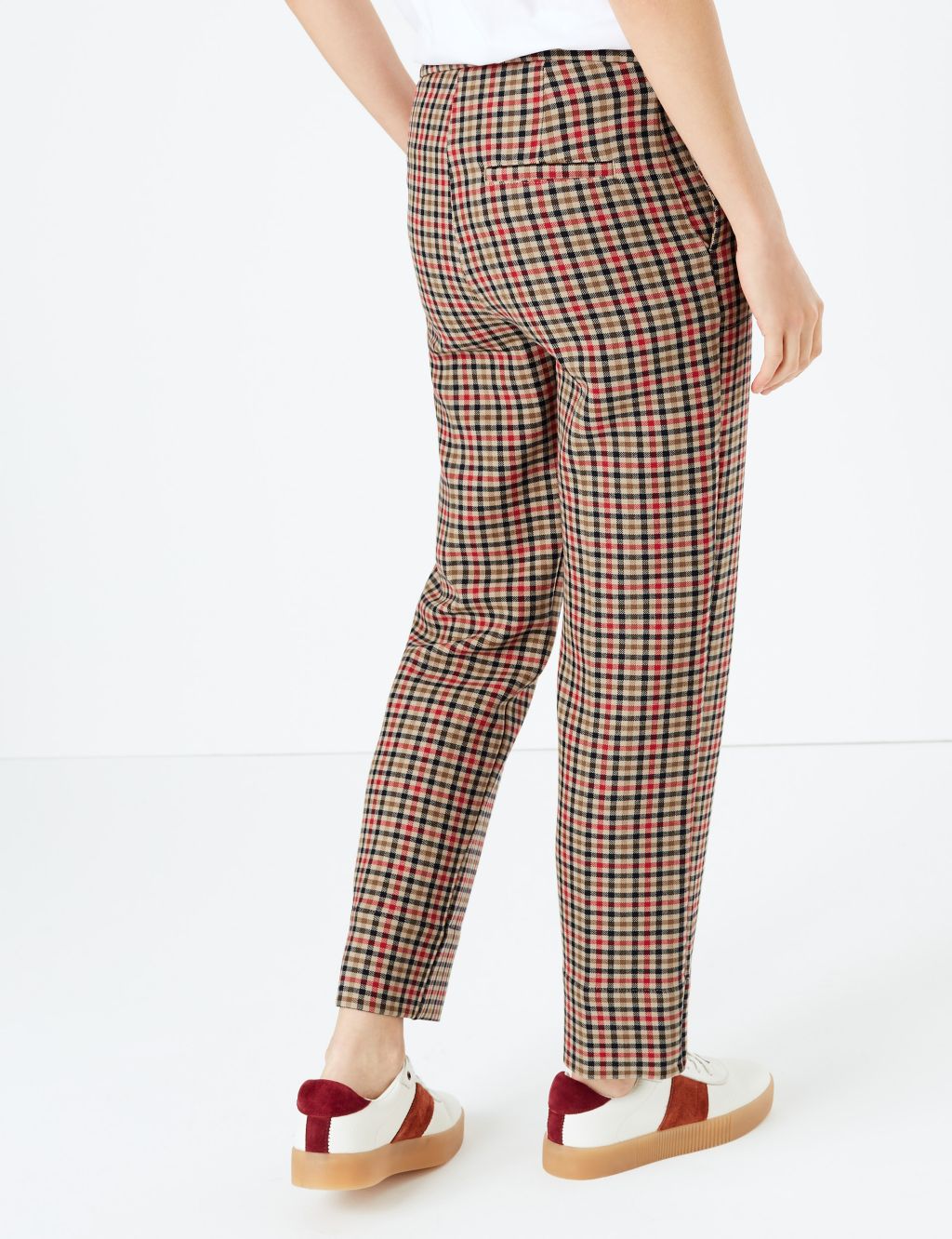 Evie Checked 7/8th Trousers | M&S Collection | M&S