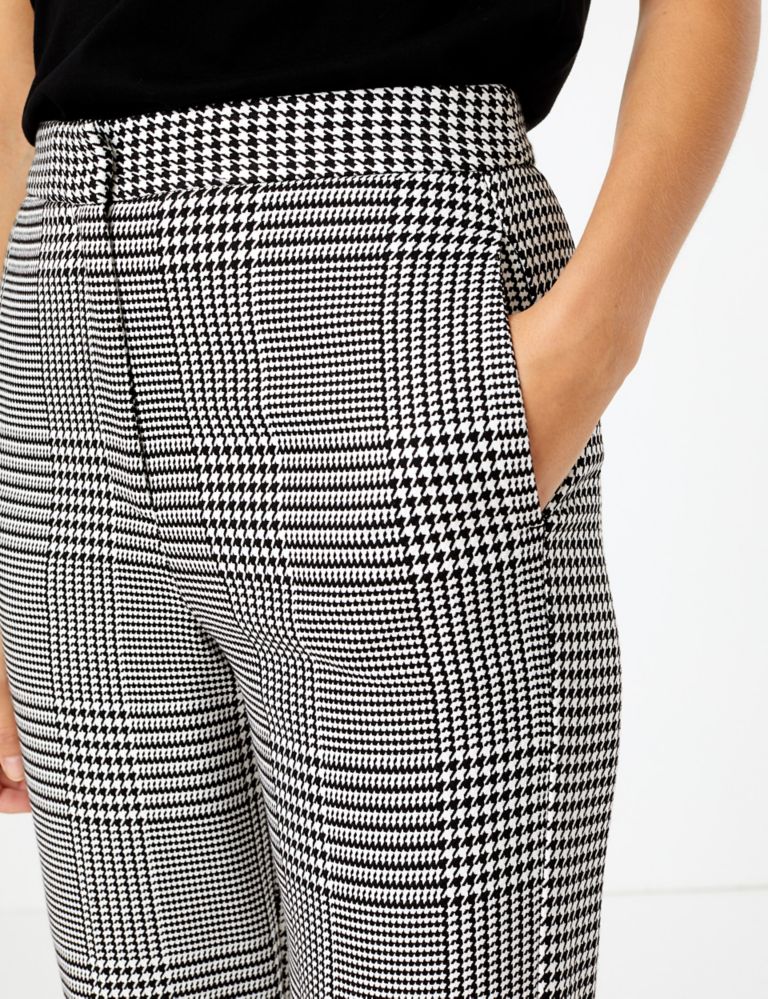 Evie Dogtooth Straight Leg 7/8th Trousers 3 of 5