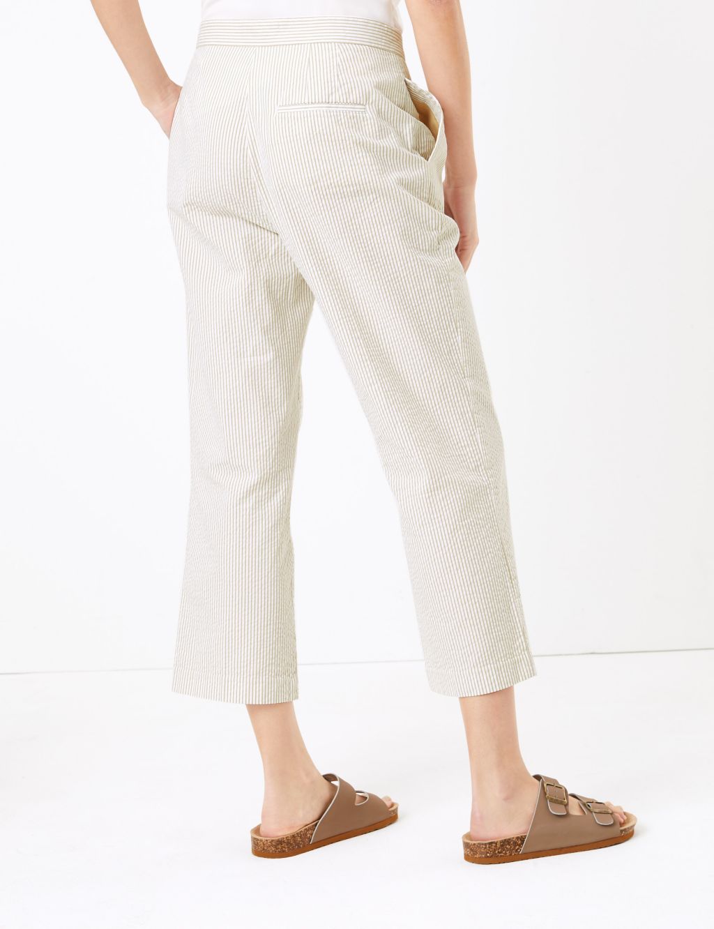 Evie Straight Leg Pure Cotton Trousers | M&S Collection | M&S
