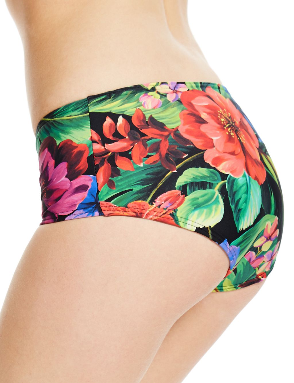 Exotic Floral Shorts Style Bikini Bottoms 2 of 3