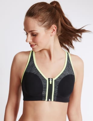 m&s front fastening sports bra