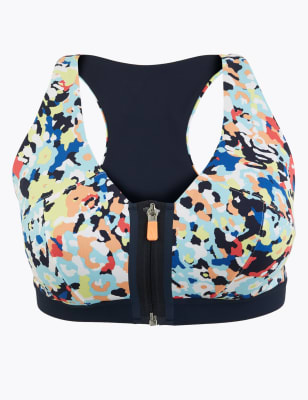 high front sports bra