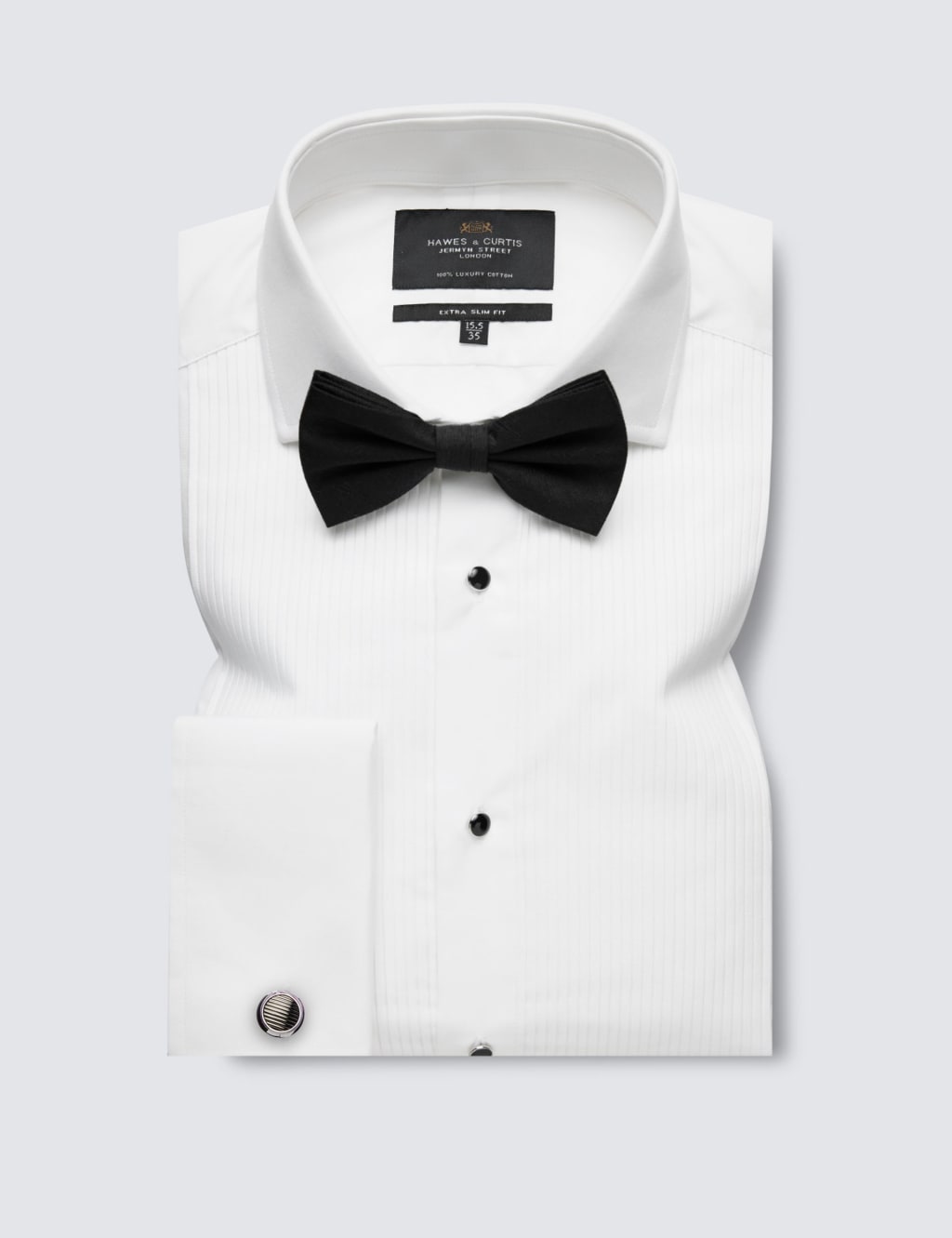 Extra Slim Fit Easy Iron Pure Cotton Dinner Shirt Hawes Curtis