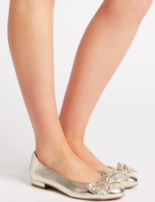 M&s bow ballerina discount pumps