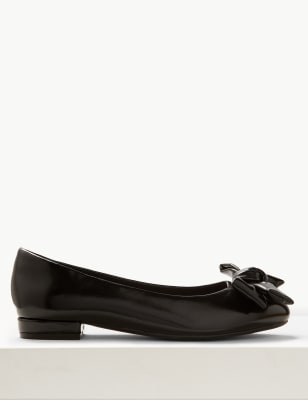 M&s bow 2025 ballerina pumps