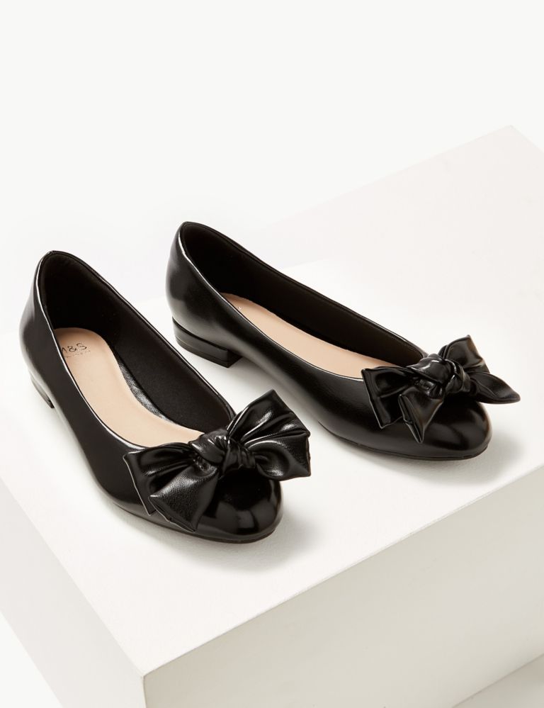 Extra Wide Fit Bow Ballet Pumps 3 of 5
