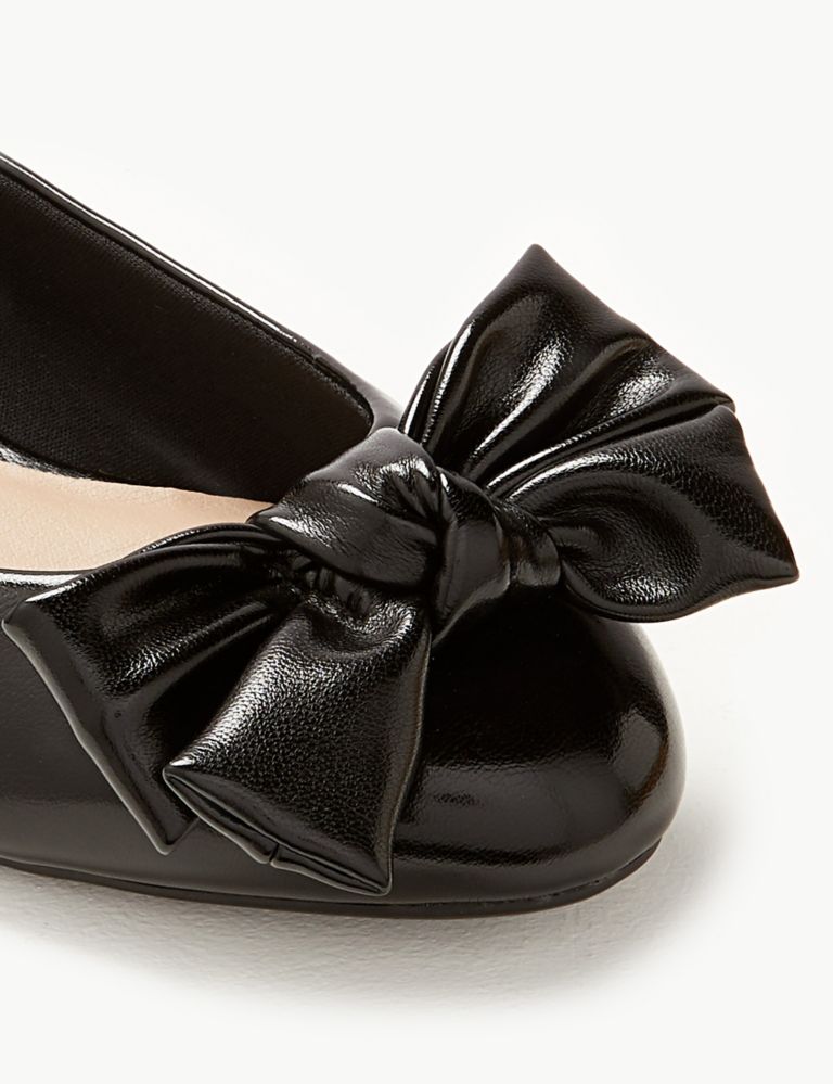 Extra Wide Fit Bow Ballet Pumps 4 of 5